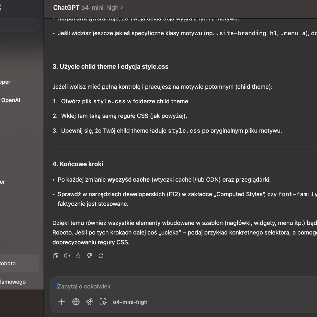 Komunikacja z AI (Chat)